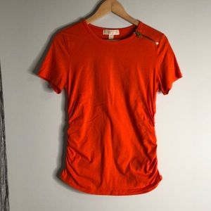 Micheal Kors orange Tshirt size medium